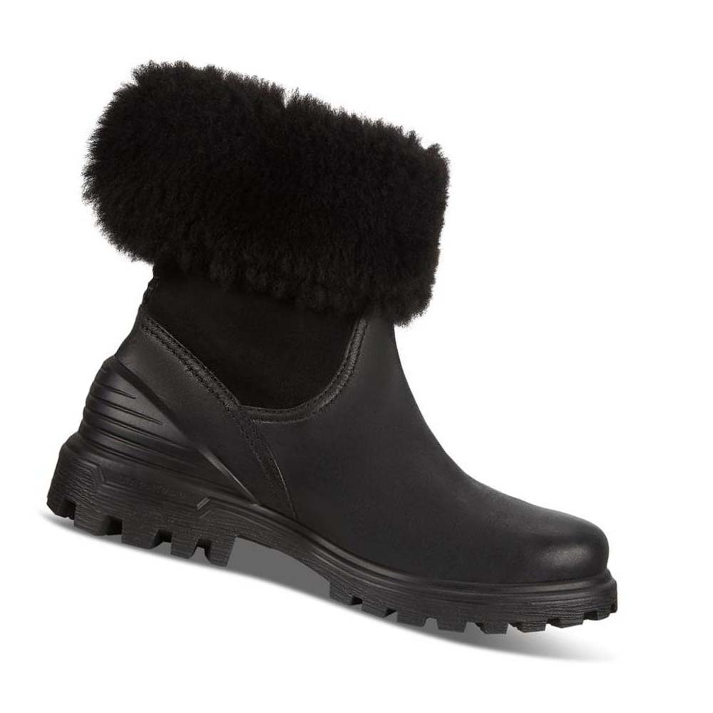 Női Ecco Tredtray Mid-cut Slip-on Csizma Fekete | HU 54AHK